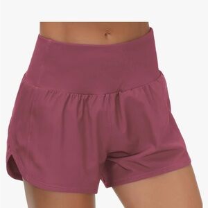 THE GYM PEOPLE Womens High Waisted Running Shorts
